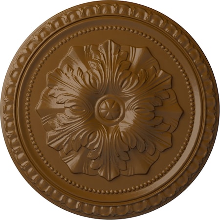 Ekena Millwork Richmond Ceiling Medallion (Fits Canopies up to 2 5/8"), Hand-Painted Smokey Topaz, 18"OD x 1 3/8"P CM18RISTF